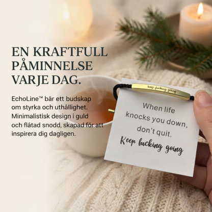 EchoLine™ – Flätat Inspirerande Armband i Rostfritt Stål
