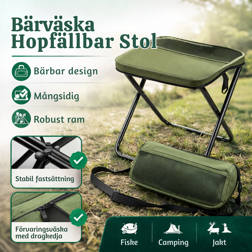 TrailFold™ – Bärbar Väska-Buren Fällbar Sittplats