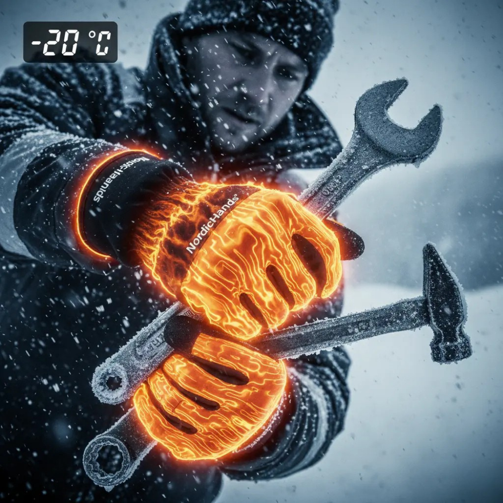 FrostLine™ – Nordiska Halksäkra Termiska Arbetshandskar för Vinter
