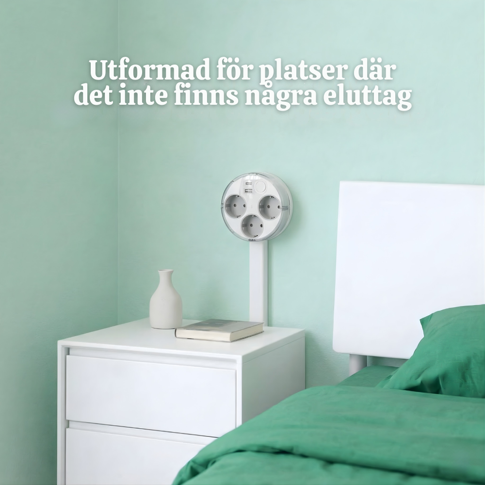 FlexPlug™ – Justerbar Multiuttag Strömförlängningshub