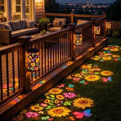 FloraGlow™ – Färgglad Soldriven Blomster Lykta Lampa