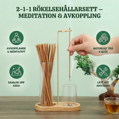 SereniAsh™ – Premium 2-i-1 Rökelsebrännare Och Hållare