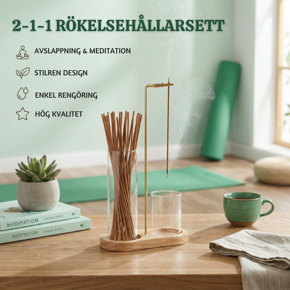 SereniAsh™ – Premium 2-i-1 Rökelsebrännare Och Hållare