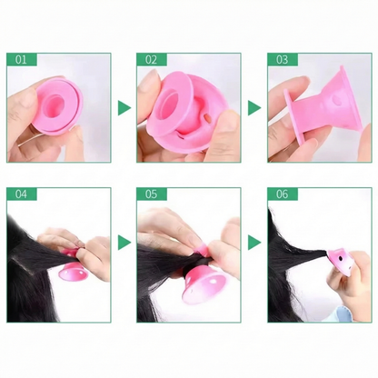 CurlBloom™ – Skonsamt Värmefritt Silikon Hårlockningsset