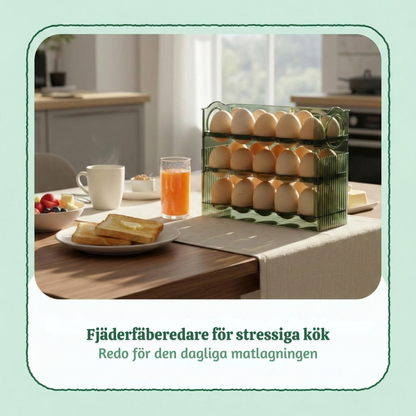 FreshNest™ – Flerskikts Självdispenserande Äggförvarings Organizer