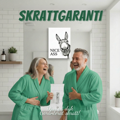 CheekyDonk™ – Rolig Åsna Badrumsväggdekoration