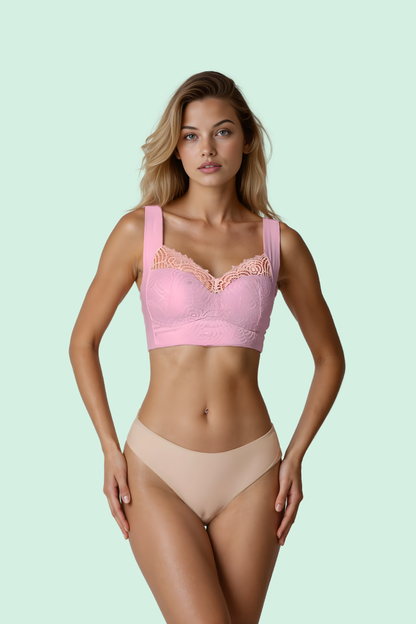 Selene™ – Sömlös Spets Push-Up BH med Stöd