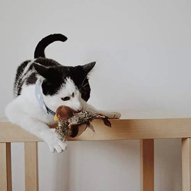Catfri™ – Interaktivt Kvittrande Fågel Leksak