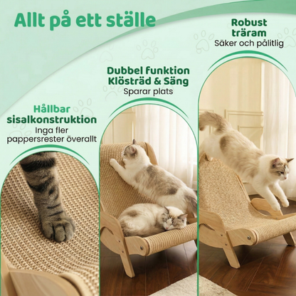 PawHaven™ – Premium 2-i-1 Sisal Klösmöbel Och Bädd För Katter
