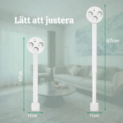 FlexPlug™ – Justerbar Multiuttag Strömförlängningshub