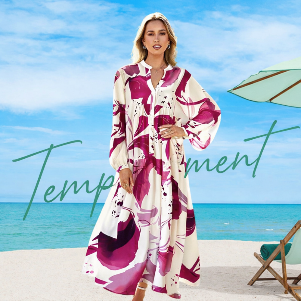 Sienna™ – Elegant Blommig Maxiklänning för Kvinnor