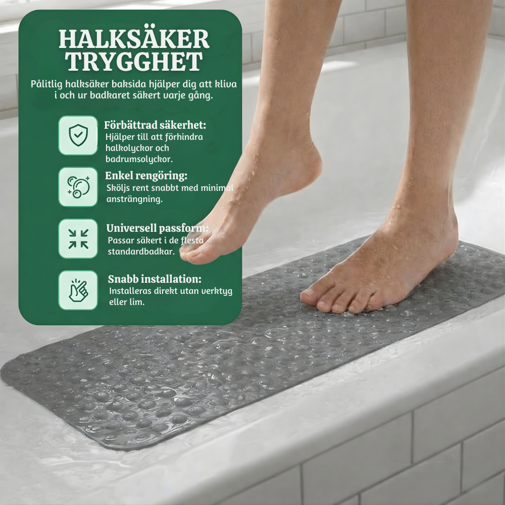 HydroGrip™ – Säker Halkfri Duschmatta för Badrum