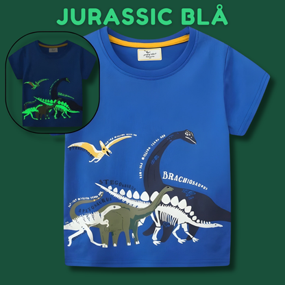 DinoGlow™ – Barn T-Shirt med Självlysande Dinosaurie