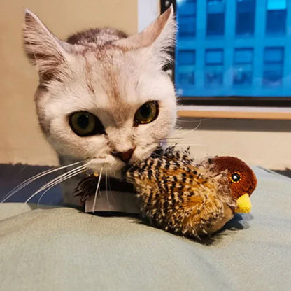 Catfri™ – Interaktivt Kvittrande Fågel Leksak
