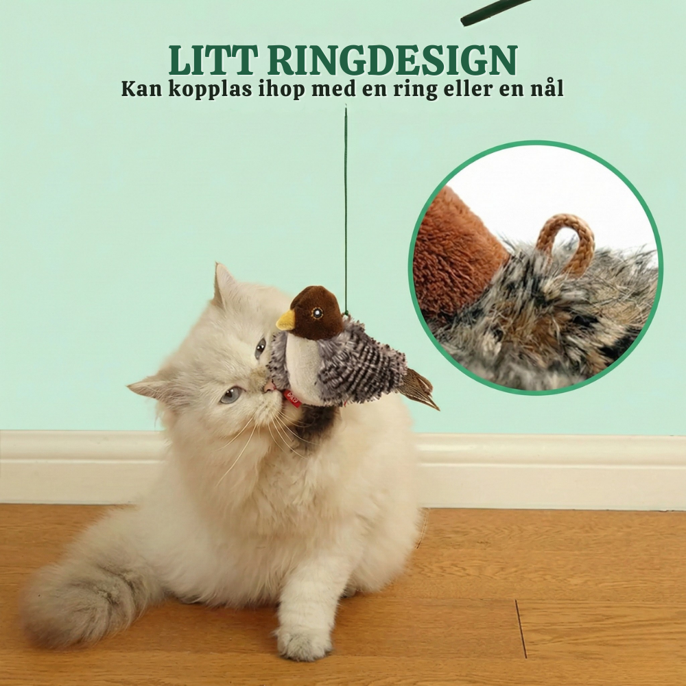 Catfri™ – Interaktivt Kvittrande Fågel Leksak