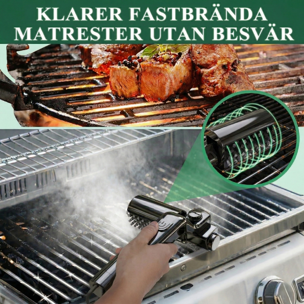 GrillRevive™ – Elektriskt Roterande Rengöringsborstset För Grill