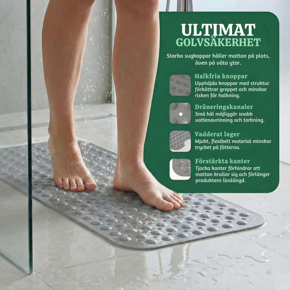 HydroGrip™ – Säker Halkfri Duschmatta för Badrum