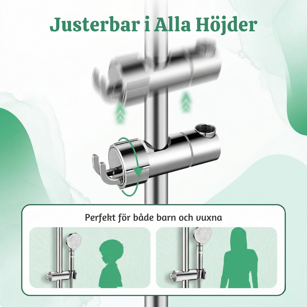 GlideDock™ – Justerbar Borrfri Duschhållare