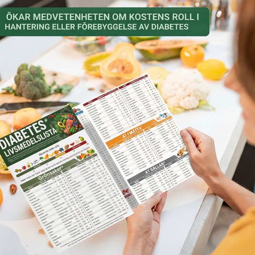 NutriGlance™ – Hälsosam Diabetes Måltidsplanerare & Näringsguide Schema