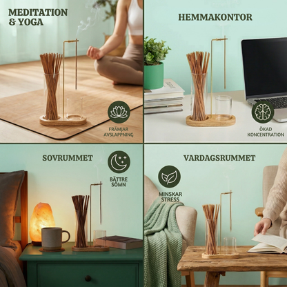 SereniAsh™ – Premium 2-i-1 Rökelsebrännare Och Hållare