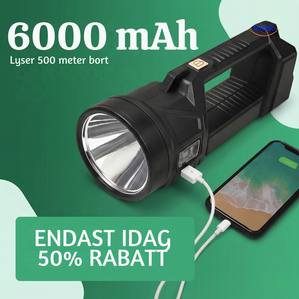 UltraRay™ – Långräckviddig Taktisk LED Ficklampa