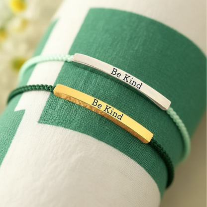 EchoLine™ – Flätat Inspirerande Armband i Rostfritt Stål