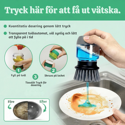ScrubJet™ – Köks Skrubbborste med Inbyggd Tvåldispenser