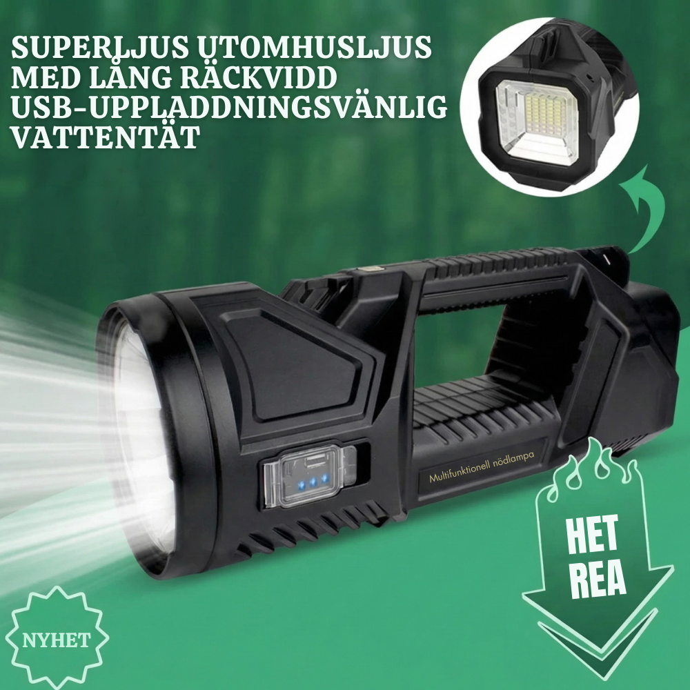 UltraRay™ – Långräckviddig Taktisk LED Ficklampa