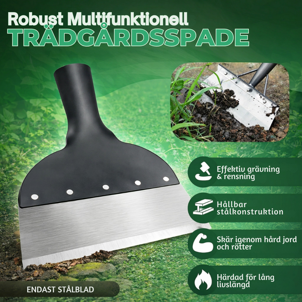 TerraPro™ – Hållbar Multi-Användbar Trädgårdsspade i Stålblad