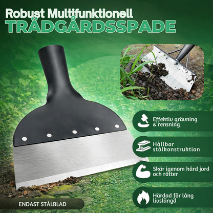 TerraPro™ – Hållbar Multi-Användbar Trädgårdsspade i Stålblad