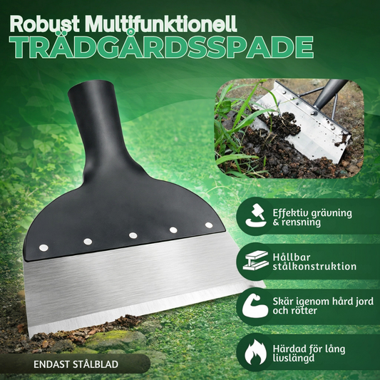TerraPro™ – Hållbar Multi-Användbar Trädgårdsspade i Stålblad