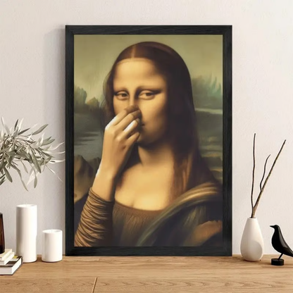 LooLisa™ – Vintage Rolig Badrums-Monalisa Väggkonst