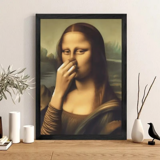 LooLisa™ – Vintage Rolig Badrums-Monalisa Väggkonst