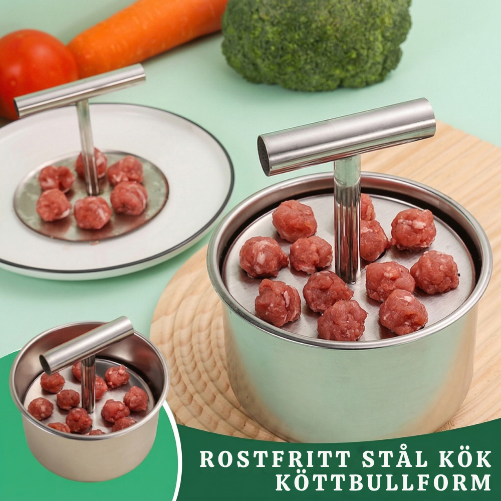 ChefRoll™ – Köksverktyg i Rostfritt Stål för Formning av Köttbullar