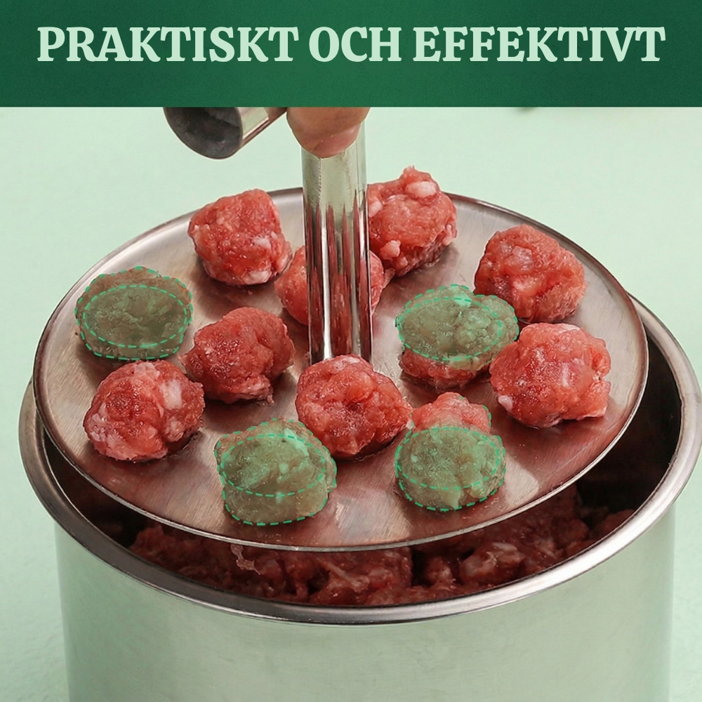 ChefRoll™ – Köksverktyg i Rostfritt Stål för Formning av Köttbullar