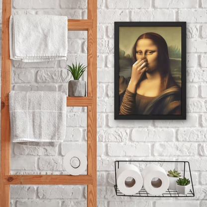 LooLisa™ – Vintage Rolig Badrums-Monalisa Väggkonst