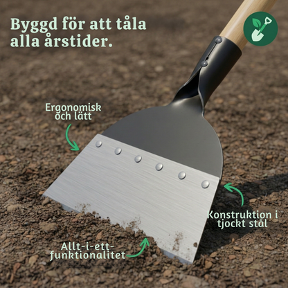 TerraPro™ – Hållbar Multi-Användbar Trädgårdsspade i Stålblad