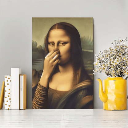 LooLisa™ – Vintage Rolig Badrums-Monalisa Väggkonst