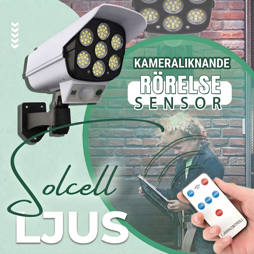CamGuard™ – Högintensiv Soldriven Rörelsesensor Säkerhetslampa