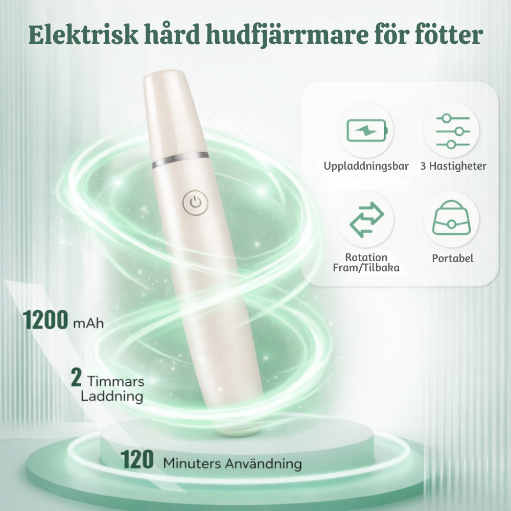 PediPro™ – Uppladdningsbar Elektrisk Pedikyr-förhårdnadsborttagare