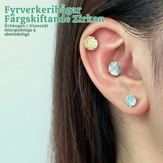 AuricNova™ – Allergivänliga Fyrverkeri-Slipade Zirkon Örhängen