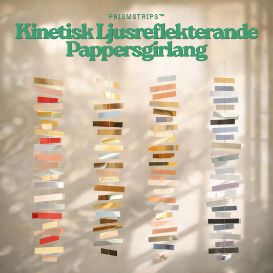 PrismStrips™ – Kinetisk Ljusreflekterande Pappersgirlang