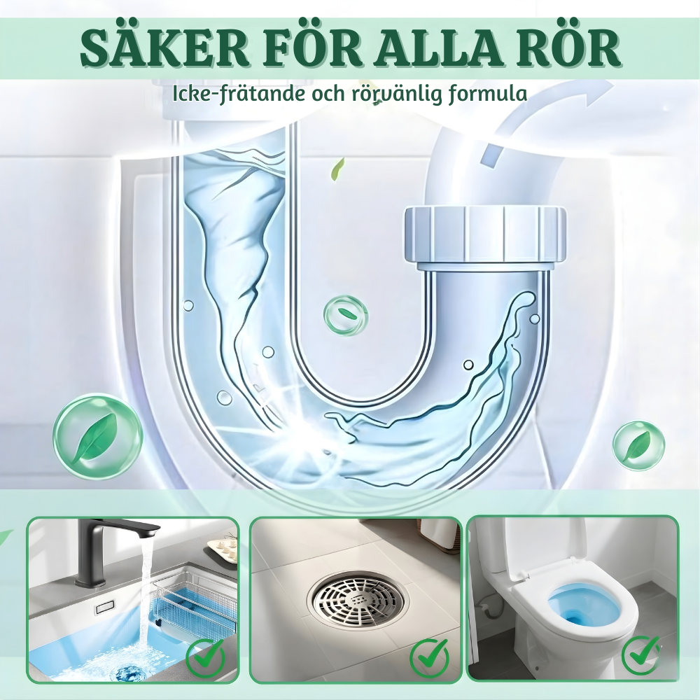 FlowFix™ – Kraftfullt Pulver för Avlopps- och Rörproppsborttagning