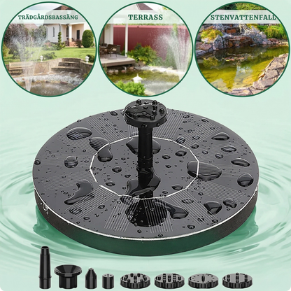 AquaBloom™ – Stilren Solcellsdriven Flytande Vattenfontänpump