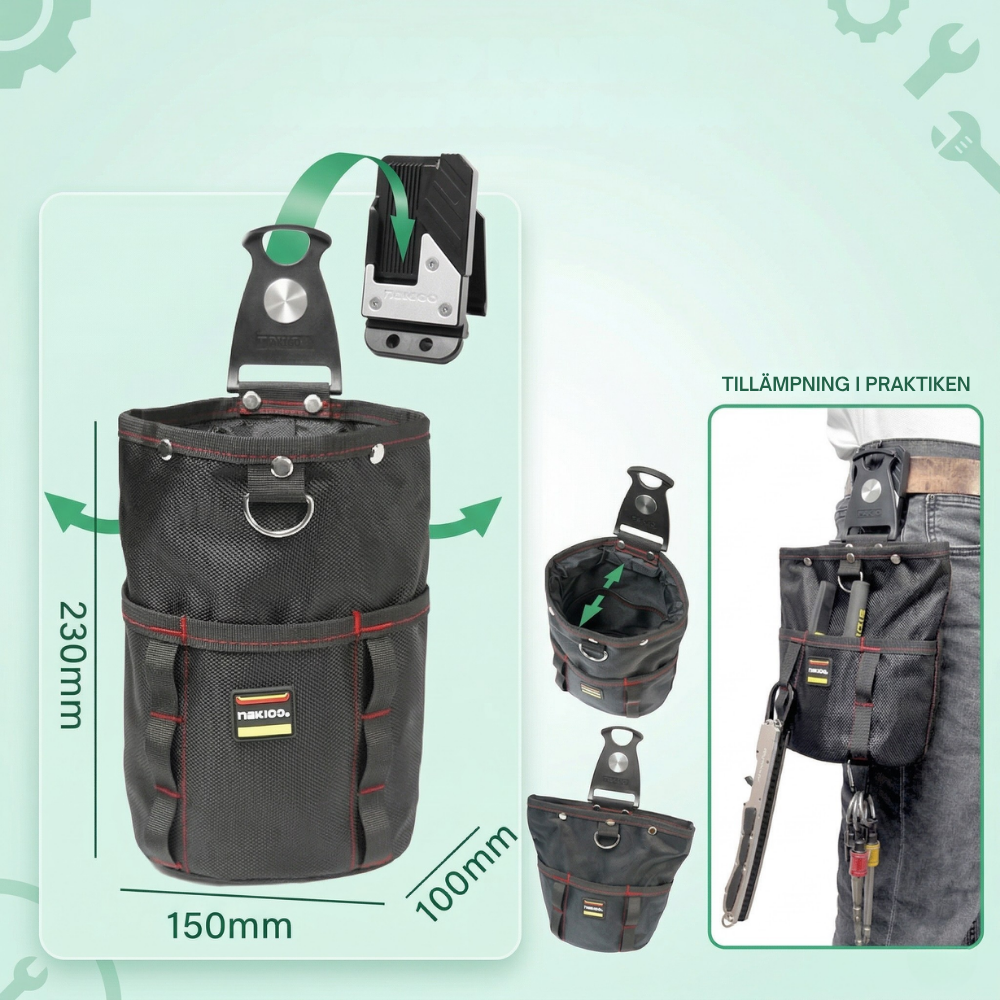 SnapCarry™ – Robust Verktygsväska Med Clips