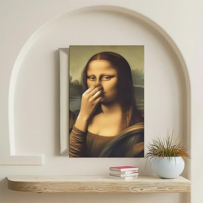LooLisa™ – Vintage Rolig Badrums-Monalisa Väggkonst