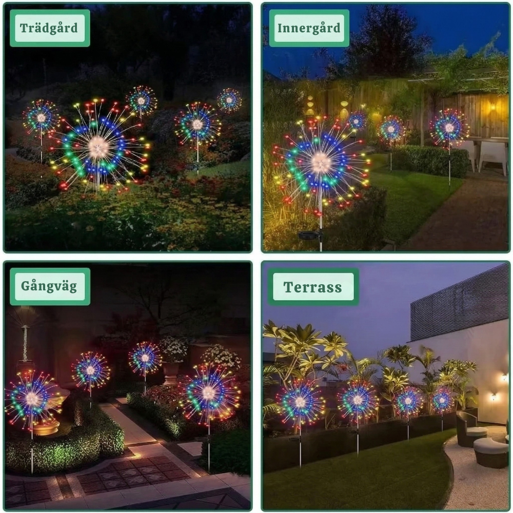 StarBurst™ – Soldrivna Dekorativa LED Fyrverkerilampor
