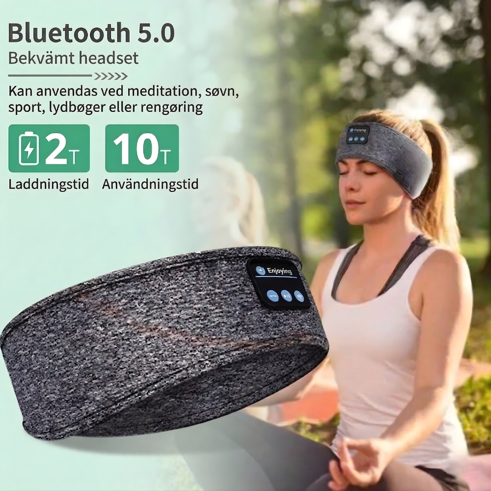 QuietRest™ – Trådlös Brusreducerande Sovmask Headband