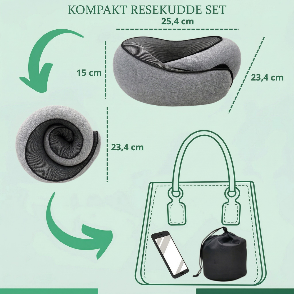 NeckNest™ – 360° Ergonomisk Resenackkudde