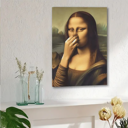LooLisa™ – Vintage Rolig Badrums-Monalisa Väggkonst